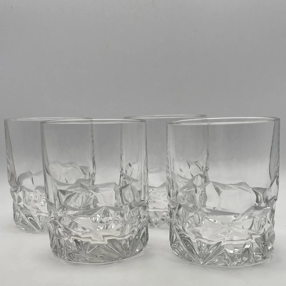 Tiffany & Co. Crystal Rock Cut Old Fashion Glasses Set of 4